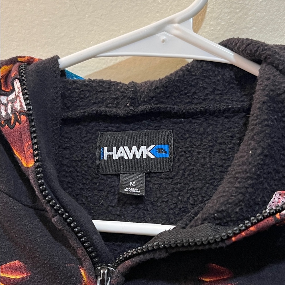 Tony Hawk  Skeleton Hoodie - Black and Orange Size Medium - Picture 7 of 11